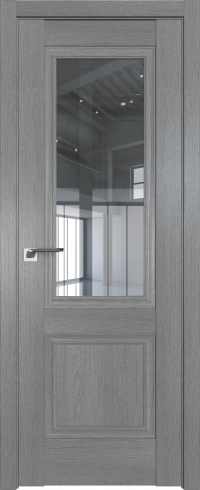 Межкомнатная дверь 2.37XN Грувд серый стекло Прозрачное    Profil Doors