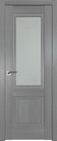 Межкомнатная дверь 2.37XN Грувд серый стекло Франческа кристалл    Profil Doors
