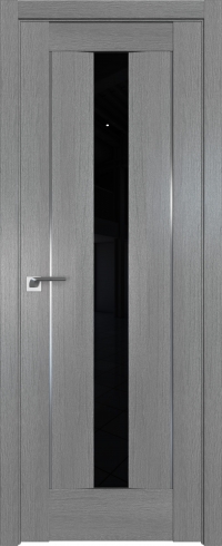 Межкомнатная дверь 2.48XN Грувд серый стекло Черный триплекс    Profil Doors