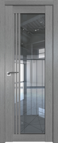 Межкомнатная дверь 2.51XN Грувд серый стекло Прозрачное    Profil Doors