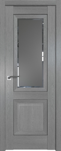 Межкомнатная дверь 2.88XN Грувд серый стекло Square графит    Profil Doors
