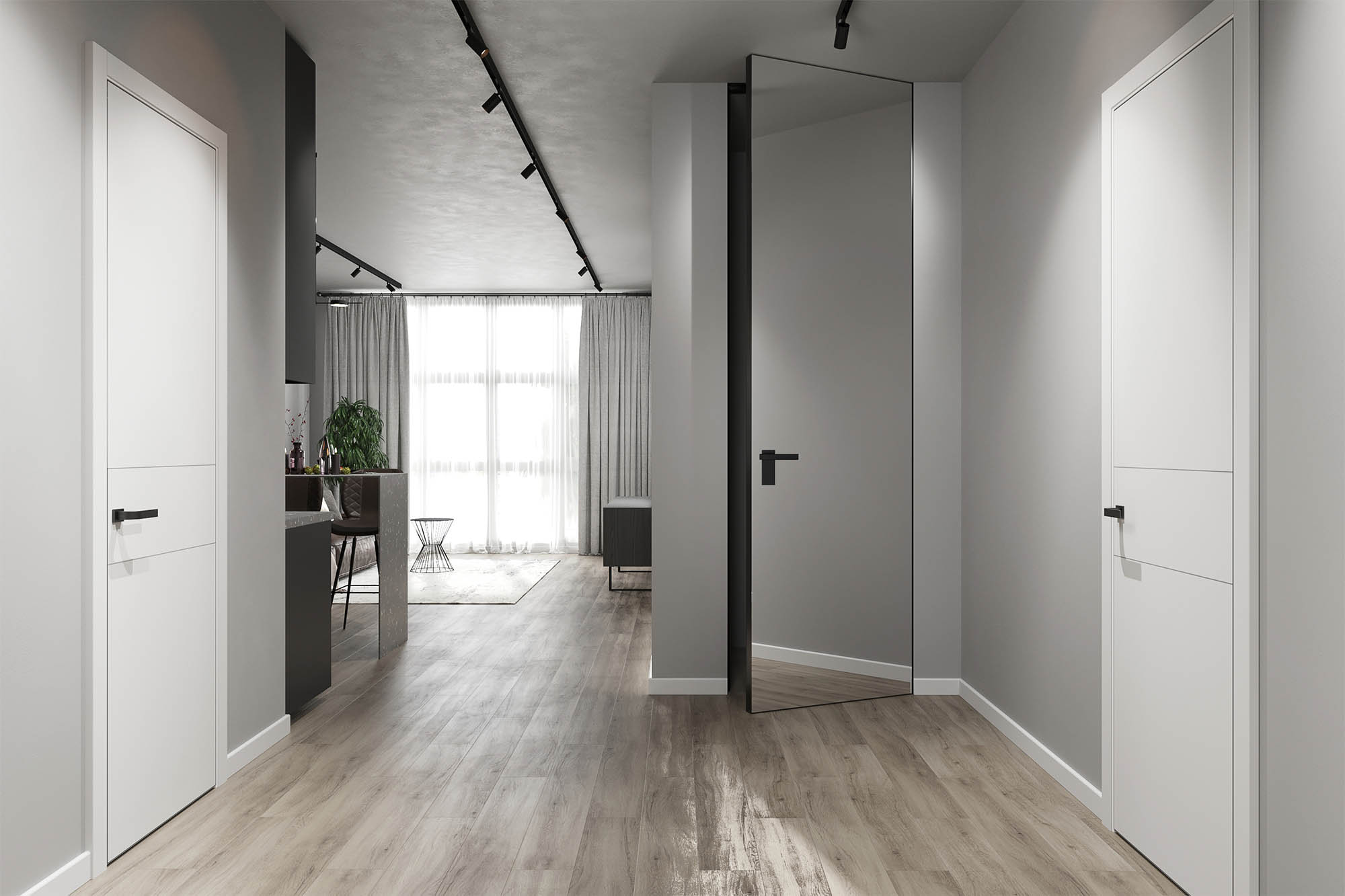 Дверь Profildoors X 1X – современная модель с чёрным стеклом